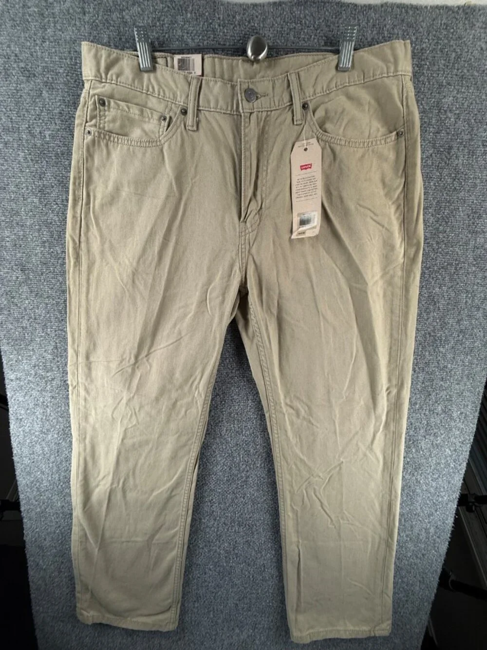 NWD Levi's 514 Straight Fit Jean Chinchilla Soft Washed Twill 36x30 Beige Men